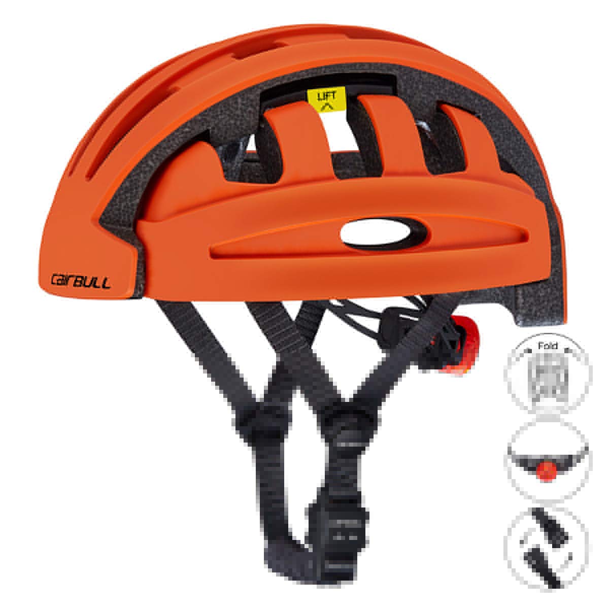 Casco Bici Pieghevole per Adulti, Regolabile e Leggero, Con Luce di Sicurezza Integrata - Ideale per Downhill, Enduro, Ciclismo, MTB e Scooter