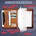 Sbrinnaliao Padfolio Portfolio Folder Binder-Organizer Planner Notebook Zippered Portfolio Padfolio for Women & Men with Document Sleeve,Letter/A4 Size Clipboard,Business Card Holders (Brown-3)