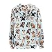 Biyejit Damen Neuheits-Print Reißverschluss Kapuzenpullover Langarm Sweatshirt-Jacke mit Tasche, XXL