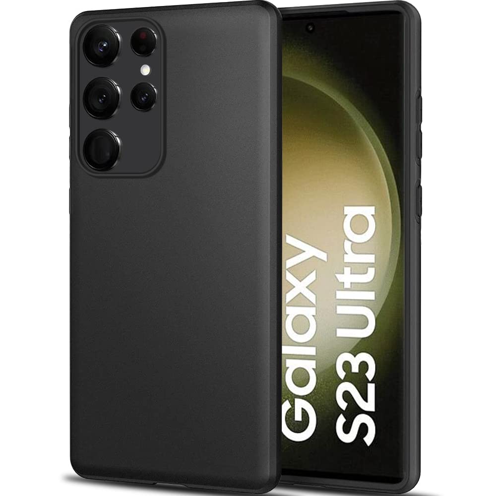 TheGiftKart Sleek Back Cover Case | Slim Fit Protective Design | Ultra Matte Finish| Soft Silicon Back Cover for Samsung S23 Ultra 5G (TPU | Black) (B0BTDHNDBR) Amazon Price History, Amazon Price Tracker