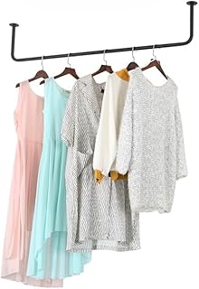 U型ハンガー 80/100/120cm 天井アイアン バー 室内物干し 耐荷重40kg 多目的金属ラック 衣類収納 ハンガーバー (ゴールド,120*25cm) (80*25cm,ブラック)