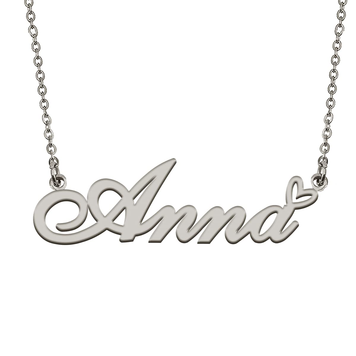 HUAN XUNPersonalized Custom Initial Pendant Name Necklaces for Women Girls in Gold Silver