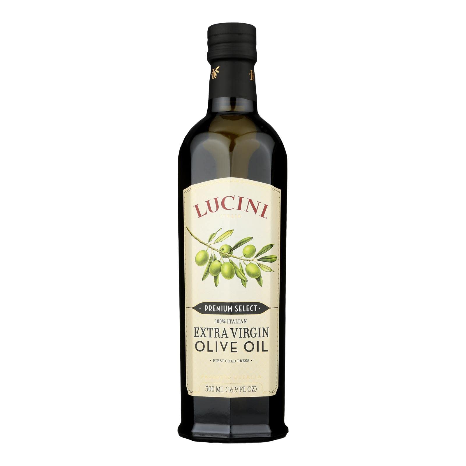 LuciniItalia Premium Select Extra Virgin Olive Oil - Case of 6 - 17 Fl oz.