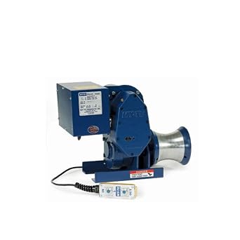 MY-TE 30-12DC Utility Capstan Electric Winch-Hoist 741040 | Portable and Rugged | Capstan Rope Drum | 10-Foot Pendant Hand or Foot Control | Frictionless Bearings