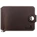 Shvigel Genuine Leather Minimalist Front Pocket Slim Wallet - Men's Compact Bifold ID Card Case - With Spring Money Clip and Cash Holder (Brown Vintage)