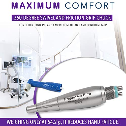 Medidenta PROPHYPRO Prophy Pro Elite Low Speed Hygiene Handpiece With 4-Hole Connection + 5,000 Rpm, Heavy-Duty Dental Tool thumb #2