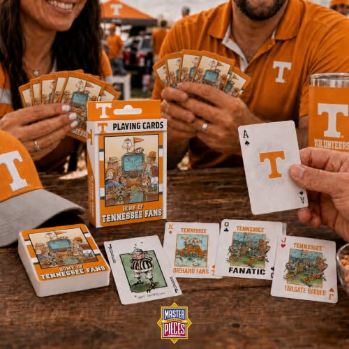 Image of Masterpieces Adult Playing Cards - Tennessee Volunteers Fan Deck, 54 Card Poker Size