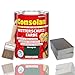 Produktbild Consolan Wetterschutzfarbe Set 750 ml Holzfarbe Dauerschutz Deckend mit Zubehör (Moosgrün)