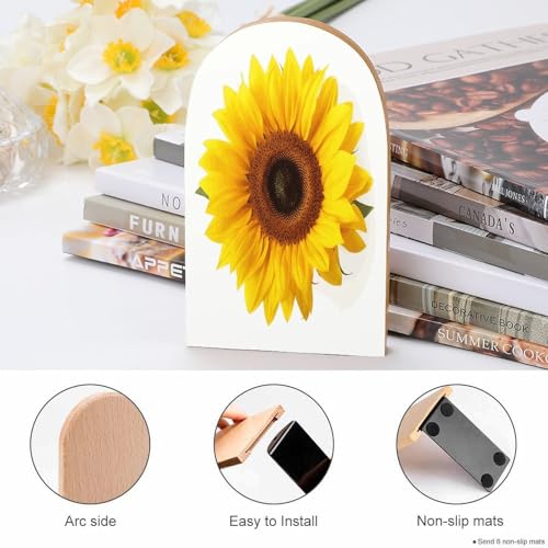 Sujetalibros de girasol resistente para evitar la caída de libros en baldas 5