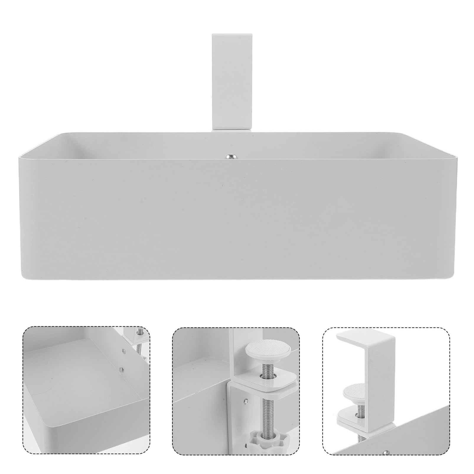 NUOBESTY Ripiano Portaoggetti in Metallo La Scrivania Organizer Per Piccoli Spazi e Bagno Cestino Appeso
