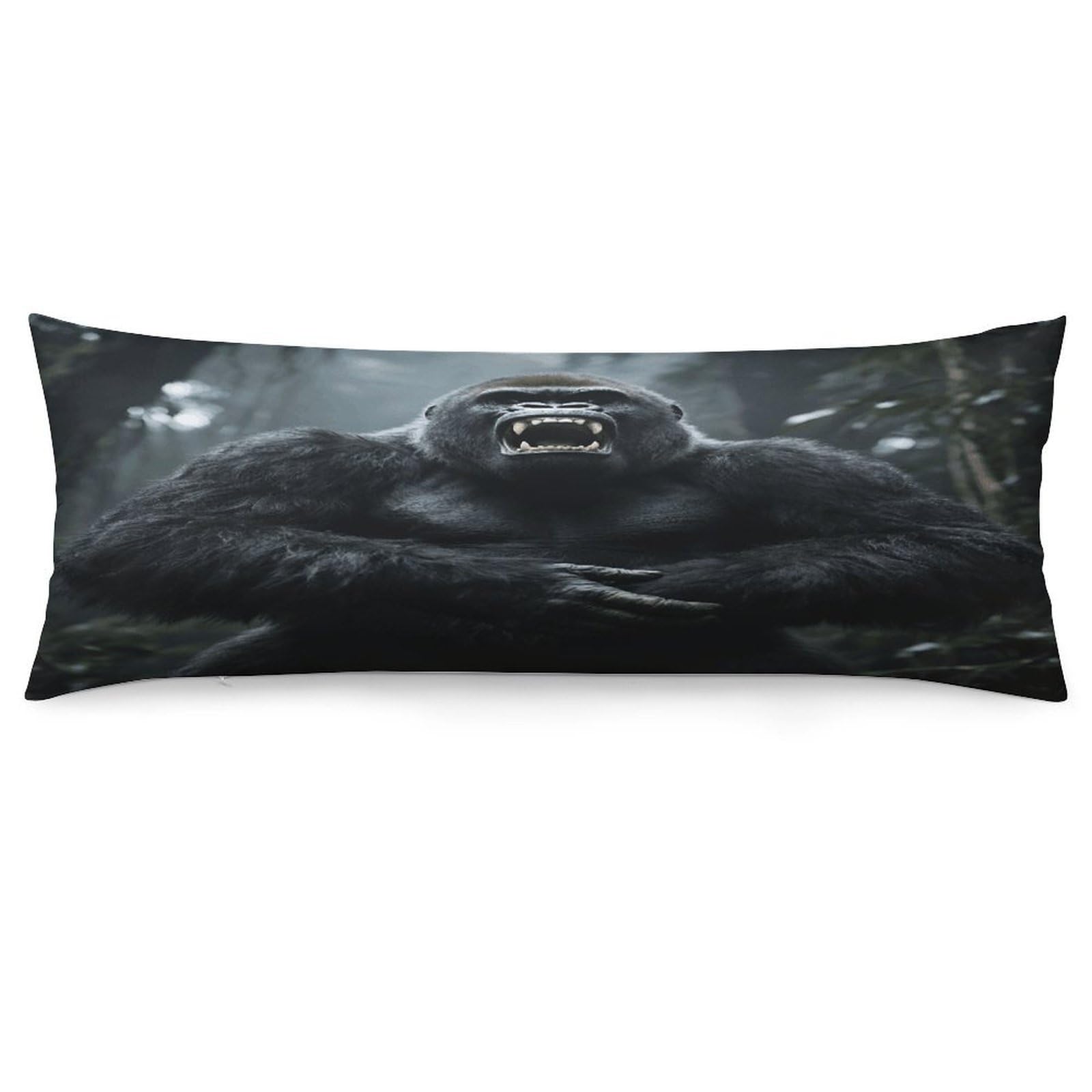 Angry Gorilla Throw Pillow Cover Soft Pillow Case Decorative Lumbar Pillow Cover Cozy Throw Pillowcase Polyester Rectangular Cushion Case Decor for Couch Sofa Bed