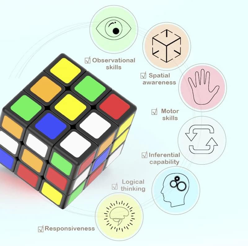 Miniatura 3 de GoodCube - Cubo de velocidad de 3 x 3, cubo de juguetes de 3 x 3, color negro