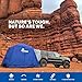 Napier Sportz SUV Tent | 9'x9' Car Camping Tent with Full Rainlfy and Awning | Fits All CUVs, SUVs, Minivans | Sleeps 5 Adults | Blue/Gray | Model 82000