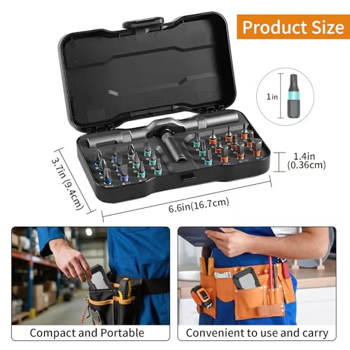 Image of 2026 New Tools 24 in 1 Magnetic Ratchet Screwdriver Set, Multi Bit DIY Magnetic Screwdriver Set with Detachable Ratchet Handle, Portable Precision Repair Tool Kit for Furniture, Electronics, Bicycle
