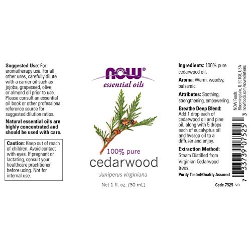 Now Foods Cedarwood Oil 1 Ounce (Pack Of 2) #TOP1