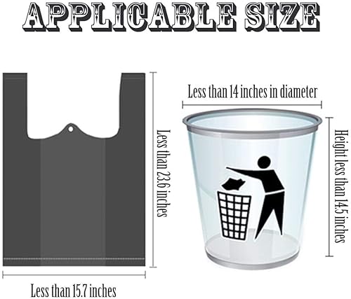 Miniatura 3 de Bolsas de basura pequeñas 5 rollos de 181 x 236in 100 bolsas de basura de 4 galones bolsas de basura para cocina baño dormitorio oficina