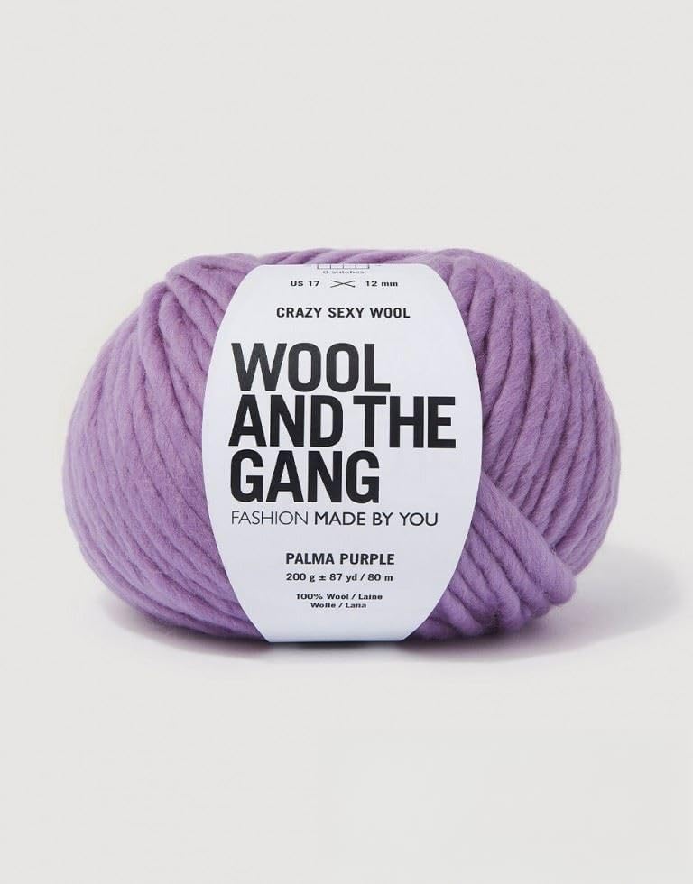 Wool and the Gang Palma Purple Crazy Sexy Wool Super Chunky Yarn- 80m per Ball - per 200g Ball — image 1