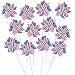 ArtCreativity 6" Stars and Stripes Pinwheels (Set of 12) | Independence Day Decorations/July 4th Decor for Yard, Garden, Lawn | Patriotic Party Favors for Kids, Adults (Red, White and Blue)