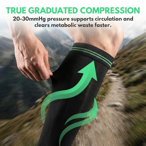 Image of Compression Socks (2 /3 Pair) for Men and Women 20-30 mmHg Regular and Plus Size Compression Scoks:Size S-7XL