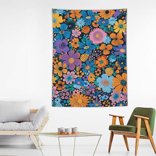 Tapisserie murale amusante fleurie pour égayer l'ambiance du dortoir