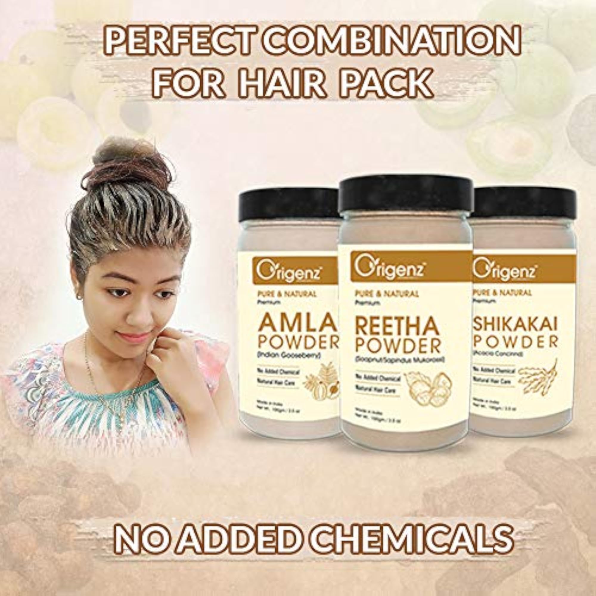 Reetha, Shikakai and Amla Powder Combo, 300g