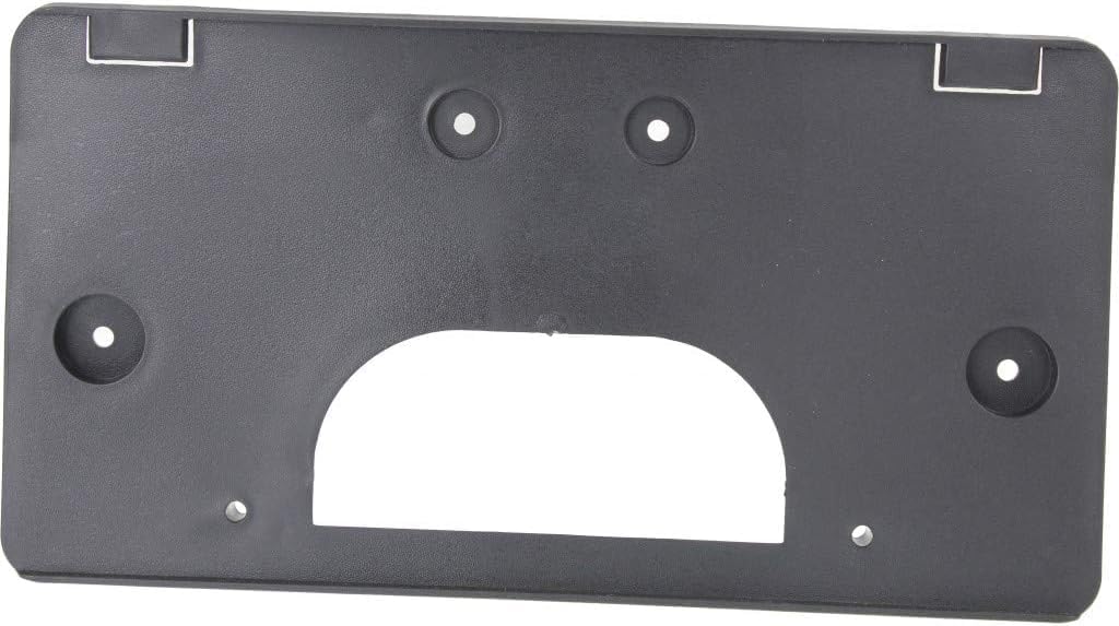 DAT AUTO PARTS Front Bumper License Plate Frame Tag Bracket Fits 2003-2007 Chevrolet Silverado GMC Sierra and Hybrid, Except SS Denali C3, Black Textured Plastic, Replaces GM1068135, 15199886