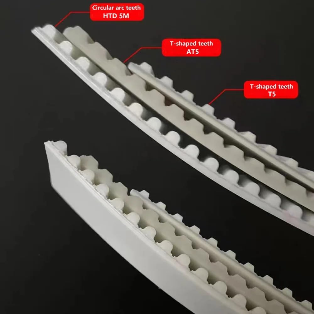 Courroie de distribution T5 en polyuréthane à extrémité ouverte 5-50 m Longueur 10 mm Largeur Blanc Vert Noir (10 mètres, Vert)