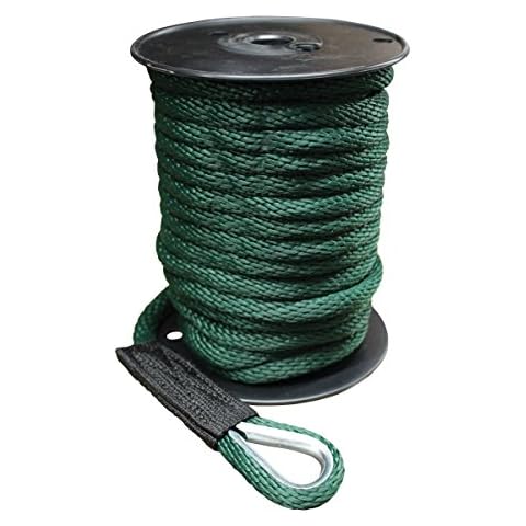 Regal Connection 300538-13 Solid Braid Anchor Line 3/8” x 50’ – Green Cover