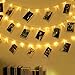 Produktbild Fulighture Led Foto Lichterkette, 6M 40 LED Photoclips, Stromversorgung über USB, Foto-Clip Licht für Zimmer Lichterketten, Innen, Weihnachten, Kinderzimmer, Außen, Party, Hochzeit, Warmweiß