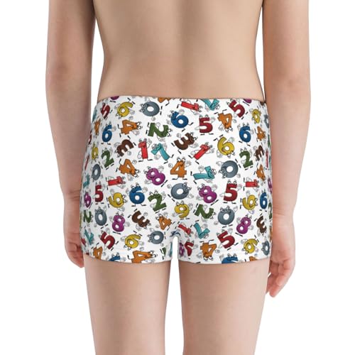 Boys' Cotton Boxer Brief Soft Underwear-Colorful Numbers3
