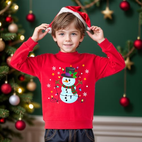 Boys Girls Christmas Sweatshirt Toddler Kids Xmas Santa Claus Reindeer Shirt Tops Clothes 1-7 Years2
