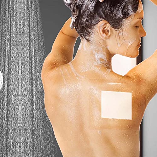 20 Pcs Waterproof Bandage Waterproof Shower Cover Shields For Dialysis Port (7.8" X 7.8"), Ostomy Shower Protector Adhesive Stoma Clear Film Dressing Colostomy Protector With Non-Adhesive Center Pad #TOP2