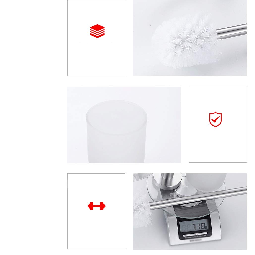 Scopino per WC con supporto, robusto strumento di pulizia per una pulizia profonda del bagno, design compatto salvaspazio, ideale per riporre oggetti essenziali in bagno
