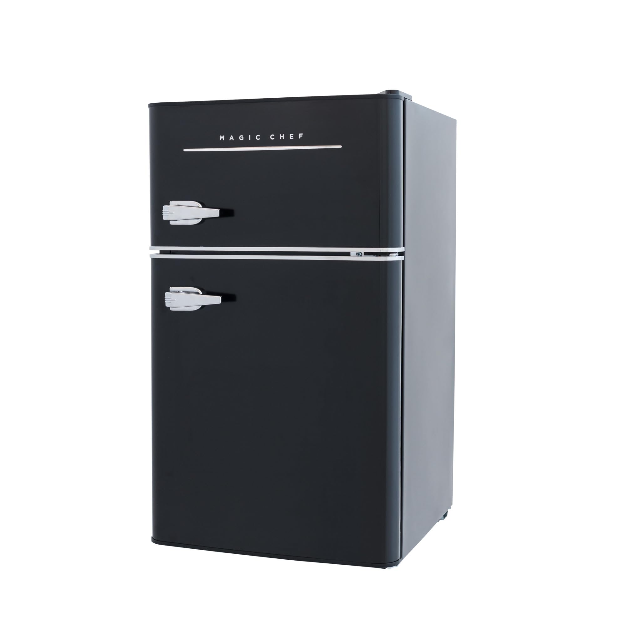 Magic Chef Retro Mini Refrigerator 3.2 Cu. Ft. 2-Door Fridge In Black on Fridge.com - View 2