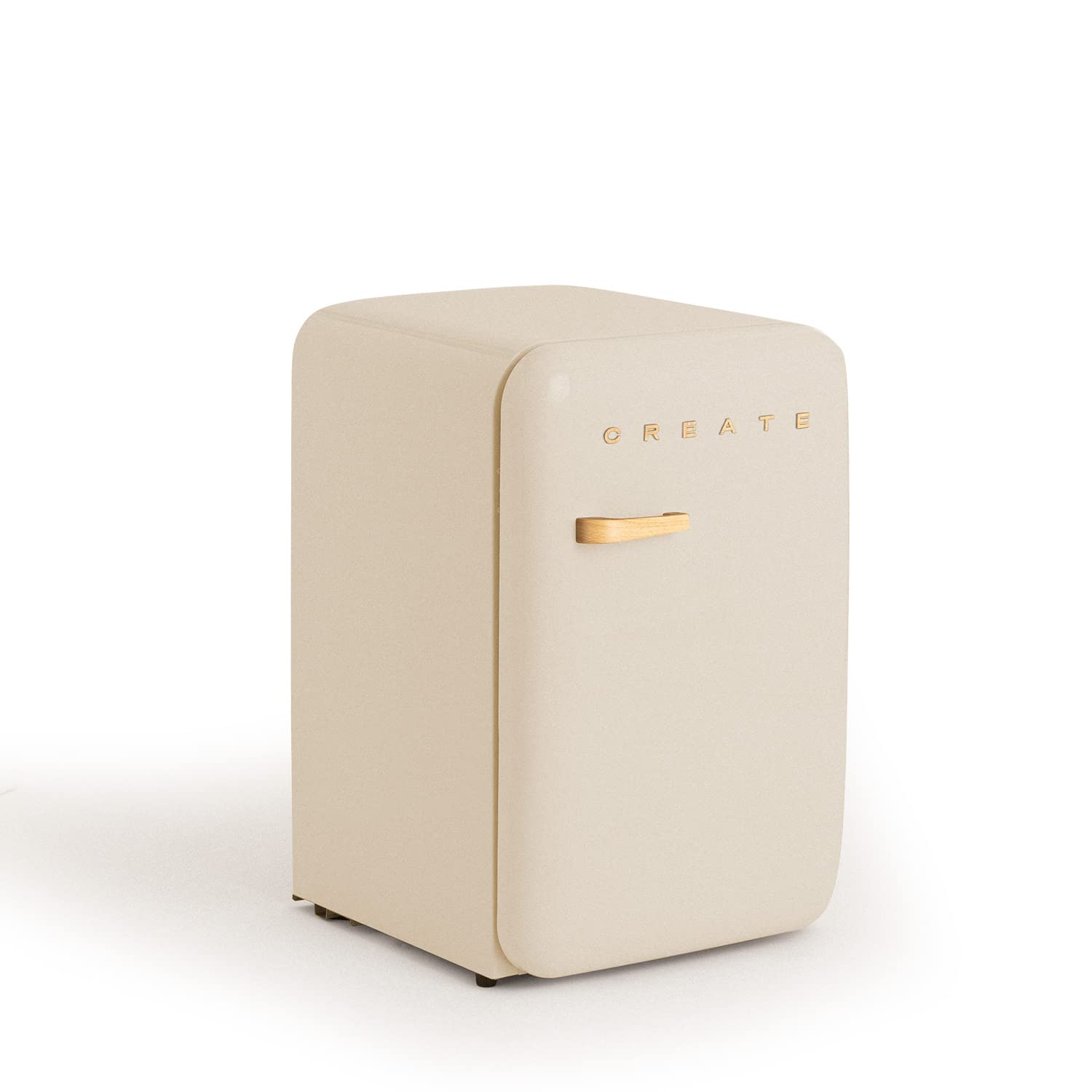 Rétro Frigo 83.5 Argent Réfrigérateur Blanc Cassé 98W Basse Consommation 56x54x84cm