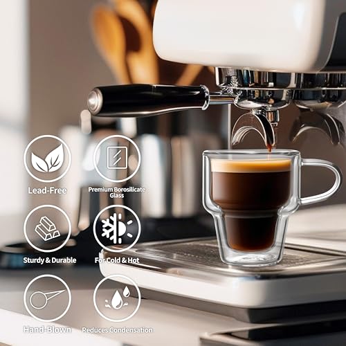 Set de 4 Mugs de Vidrio Térmico de Pared Doble 10 oz miniatura 4