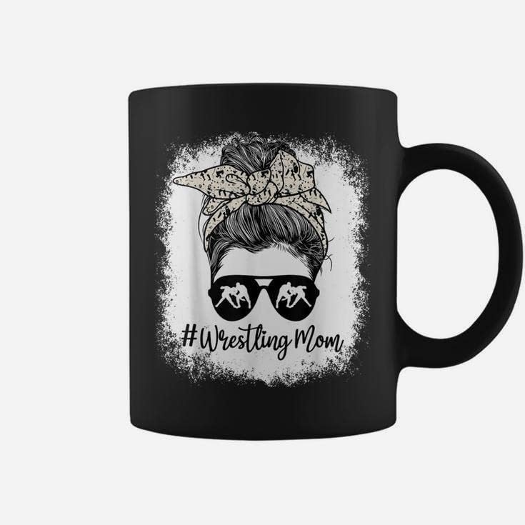 Mugs Café negro personalizado para mamá de hijo hija vida blanqueada vintage leopardo desordenado con nombre personalizado 11 15 onzas regalos para