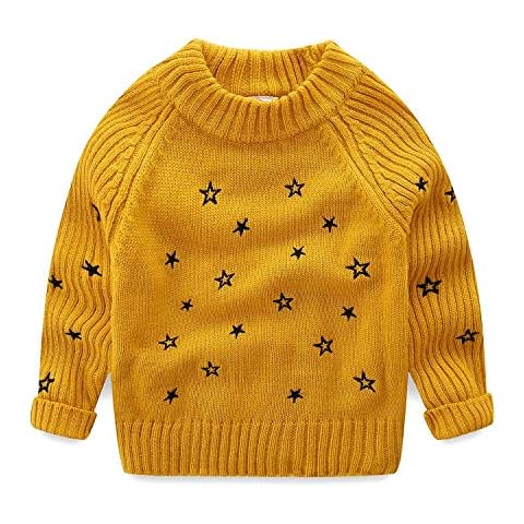 Mud Kingdom Girls' Yellow Pullover Sweater Cover