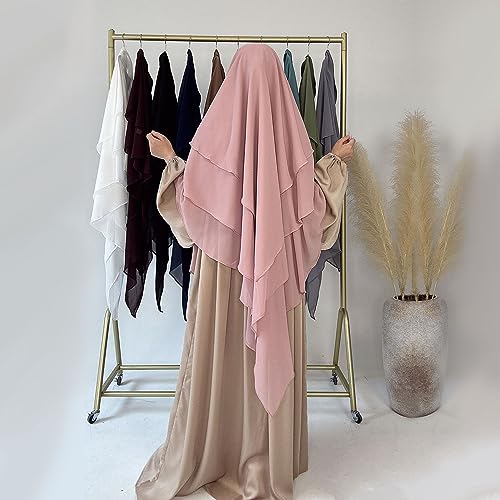 Women Muslim Chiffon Scarf Lightweight Breathable Abaya Jilbab Ramadan Eid Sun-proof Shawls Wrap Hijab3