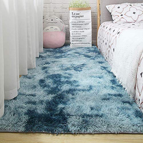 Vloerkleed 40x100 cm Superzacht en pluizig vloerkleed om aan te brengen in de woonkamer, slaapkamer, kinderkamer, eetkamer, marineblauw - Afbeelding 6