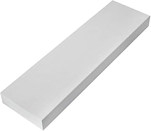 Mikasa Estante grueso para dormitorio, sala de estar, baño, cocina, cuarto de bebé con soporte de poste, 24 pulgadas, color negro