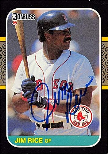Jim Rice autographed baseball card (Boston Red Sox) 1987 Donruss #92