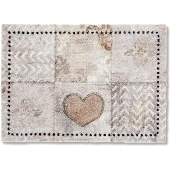 Astra Miękki wycieraczka zatrzymująca brud - Pure & Soft - Patchwork 50 x 70 cm - Zmywalny dywan kuchenny do użytku wewnętrznego - Wytrzymała wycieraczka do drzwi - Dywan chodnikowy