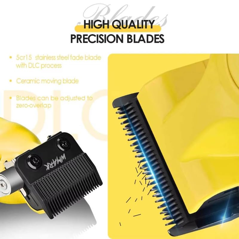 Image of WMARK NG-139 Premium Salon Series 8000-8500RPM 385 Double Ball Motor Zero Gapped Hair Clipper High Precision Fade Blade with DLC Process 2500mAh Battery USB Charging & Stand 180-Min Runtime, Model 5