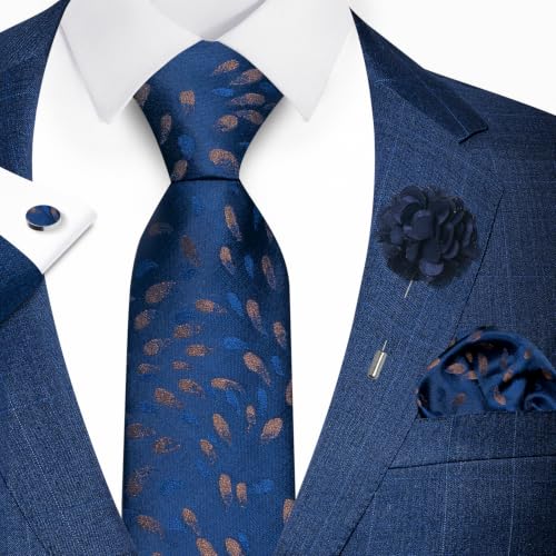 Image of joy alice 70 Colors Ties Set Men Mixed Color Necktie Handkerchief Cufflinks Brooch 3.15 Formal