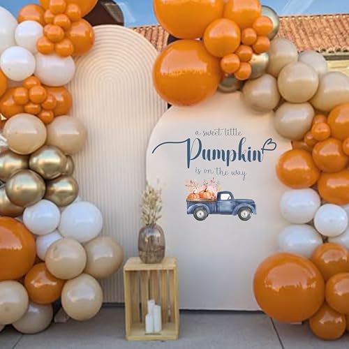 Vinilo decorativo para baby shower con diseño de calabaza azul miniatura 2