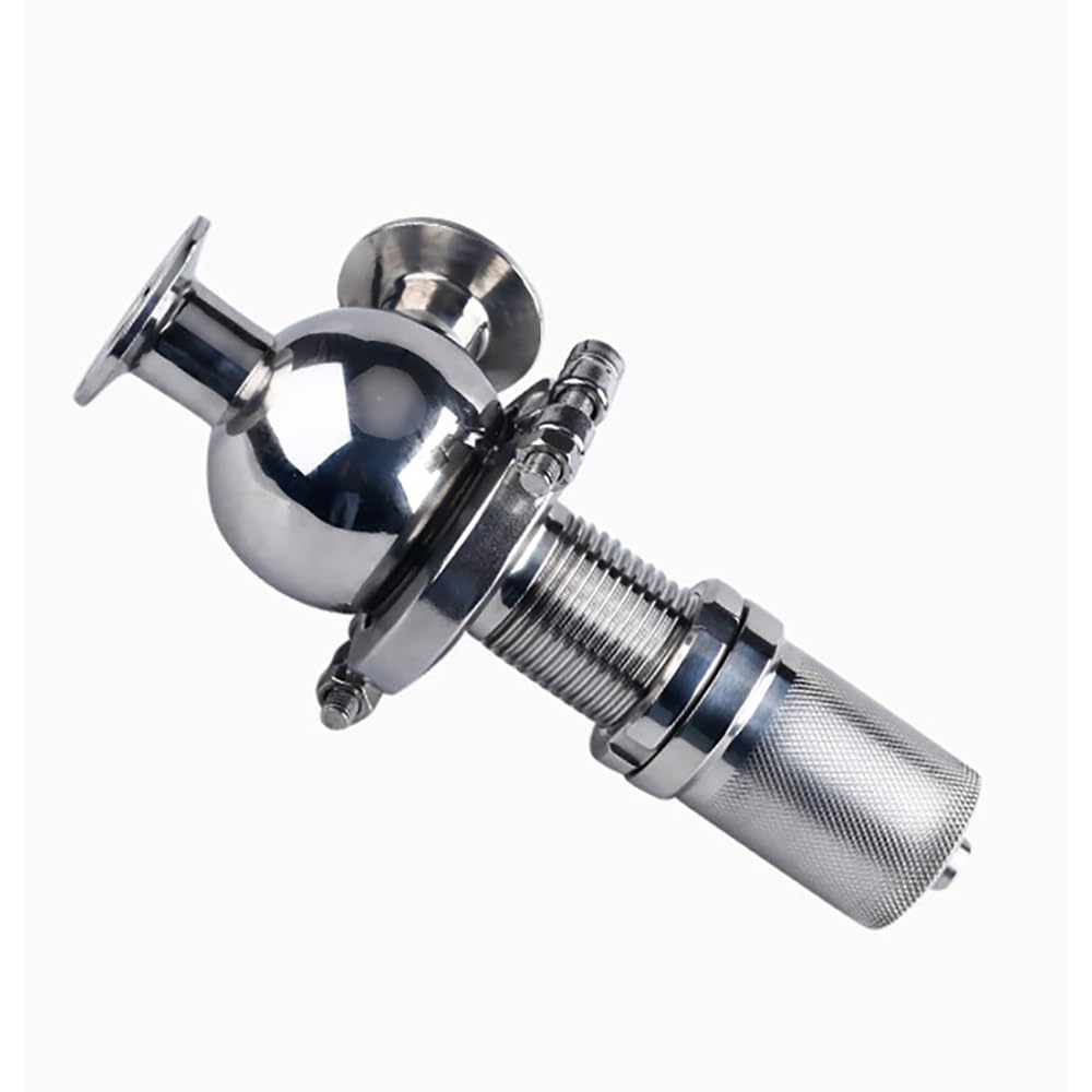 Valvola di Sicurezza Regolabile Sanitaria 3 Brida 1"-2", Valvola di Scarico Proporzionale SS304/316L, Guarnizione PTFE, Gamma Pressione 0,1-4 bar, per Sistemi Igienici(SS304,1-1/4")