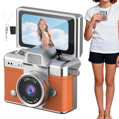 Appareil Photo numérique rétro – Petit Appareil Photo numérique 64 Go, électronique rétro au Charme Vintage avec écran LCD | Appareils phot de Photographie pour Voyage randonnée Camping Neige Automne