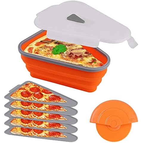 Pizza Aufbewahrungsbehälter Wiederverwendbarer Silikon Pizza-Scheiben-Behälter Cover