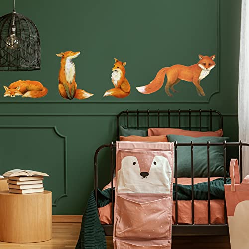 PLIGREAT 4 Stück Fuchs Wandtattoo Kinderzimmer Niedlicher Cartoon-Fuchs Wandbilder Aufkleben DIY-Vinyl-Wandaufkleber für Schlafzimmer Wohnzimmer Zuhause Wanddekoration PLIGREAT 4 Stück Fuchs Wandtattoo Kinderzimmer Niedlicher Cartoon-Fuchs Wandbilder Aufkleben DIY-Vinyl-Wandaufkleber für Schlafzimmer Wohnzimmer Zuhause Wanddekoration